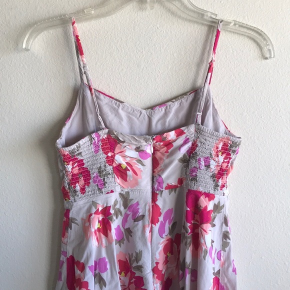 Adjustable straps Zipper back Taupe Pink Flowing Floral Dress OLD NAVY Size S - Picture 6 of 8